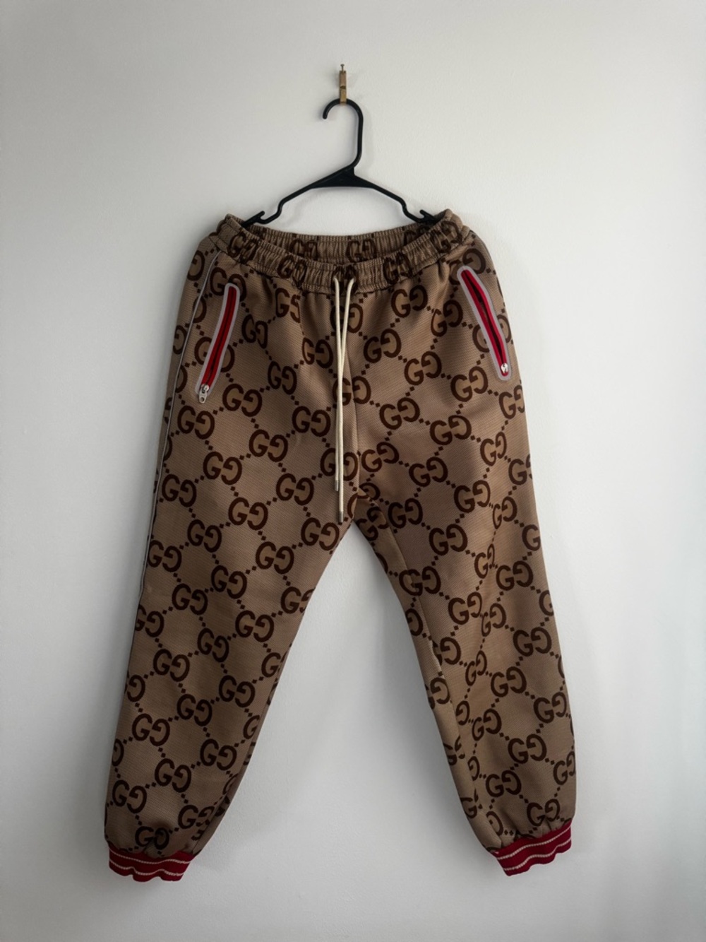 Gucci Brown Monogram Trim Top with Light Blue Body